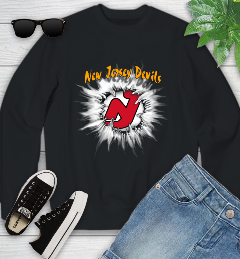 New Jersey Devils NHL Hockey Adoring Fan Rip Sports Youth Sweatshirt