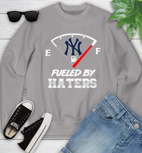 New York Yankees MLB Baseball Fueled By Haters Sports Youth Sweatshirt 3