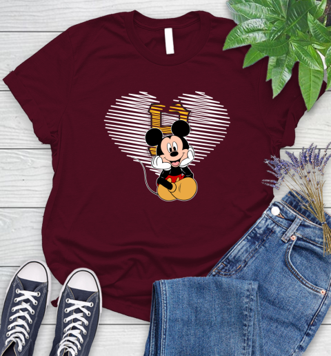 MLB Pittsburgh Pirates The Heart Mickey Mouse Disney Baseball T Shirt_000 Women's T-Shirt 7