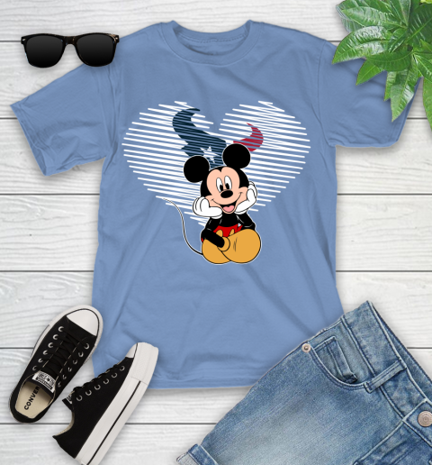 NFL Houston Texans The Heart Mickey Mouse Disney Football T Shirt_000 Youth T-Shirt 15