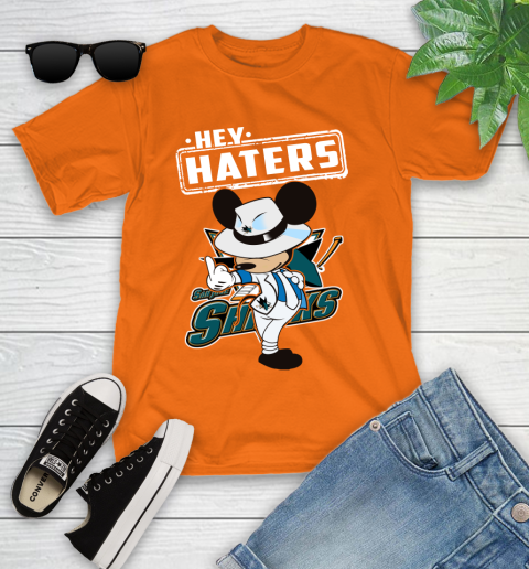 NHL Hey Haters Mickey Hockey Sports San Jose Sharks Youth T-Shirt 9