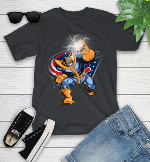 Columbus Blue Jackets NHL Hockey Thanos Avengers Infinity War Marvel Youth T-Shirt