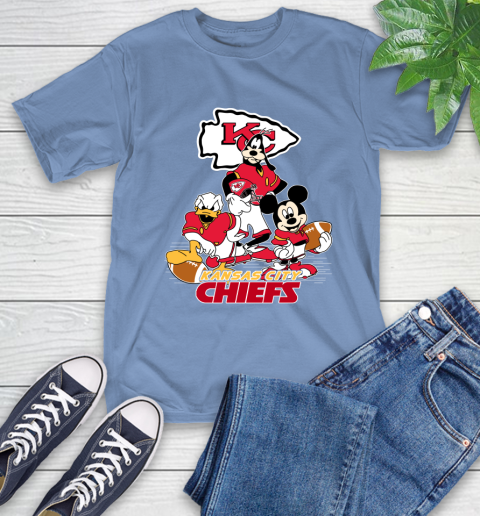NFL Kansas City Chiefs Mickey Mouse Donald Duck Goofy Football Shirt T-Shirt 12