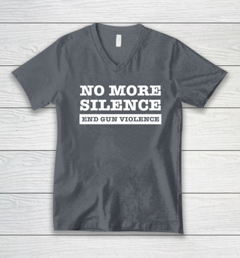 End Gun Violence Shirt Wear Orange Anti Gun No More Silence V-Neck T-Shirt 3