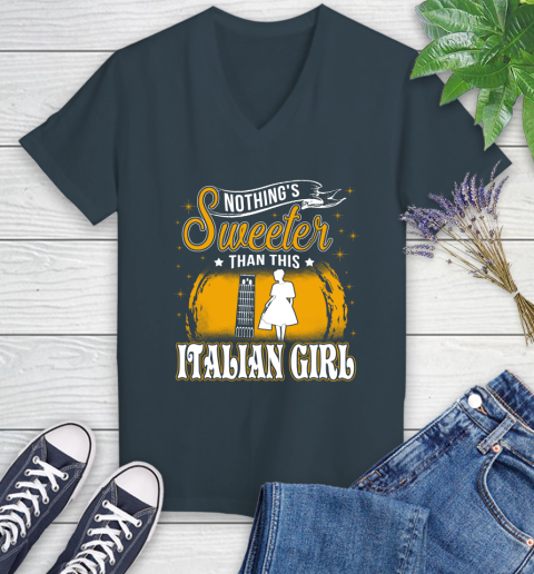 Nothing's Sweeter Than This Italian Girl Women's V-Neck T-Shirt 8