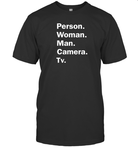 person man woman camera tv shirt