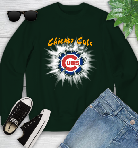 Chicago Cubs MLB Baseball Adoring Fan Rip Sports Youth Sweatshirt 9