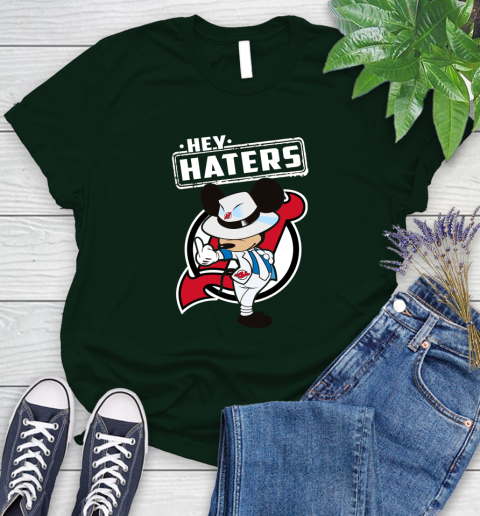 NHL Hey Haters Mickey Hockey Sports New Jersey Devils Women's T-Shirt 6