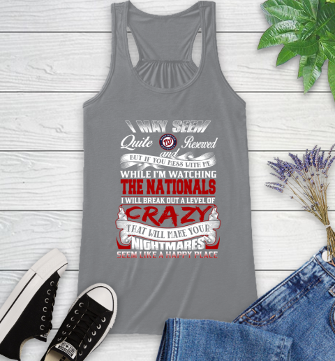 Washington Nationals MLB Baseball Don't Mess With Me While I'm Watching My Team Racerback Tank 4
