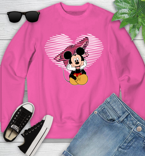 NHL Arizona Coyotes The Heart Mickey Mouse Disney Hockey Youth Sweatshirt 6