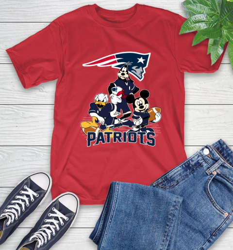 NFL New England Patriots Mickey Mouse Donald Duck Goofy Football Shirt T-Shirt 11