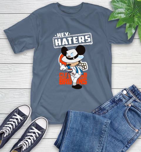 NFL Hey Haters Mickey Football Sports Cleveland Browns T-Shirt 8