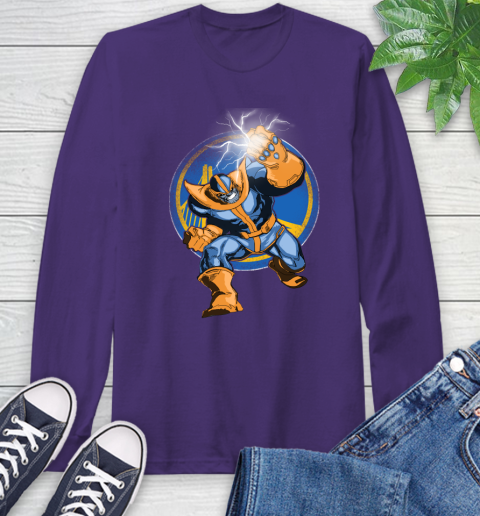 Golden State Warriors NBA Basketball Thanos Avengers Infinity War Marvel Long Sleeve T-Shirt 5