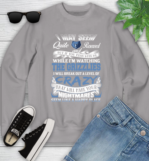 Memphis Grizzlies NBA Basketball Don't Mess With Me While I'm Watching My Team Youth Sweatshirt 3