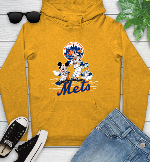 MLB New York Mets Mickey Mouse Donald Duck Goofy Baseball T Shirt Youth Hoodie 2