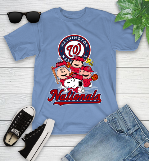 MLB Washington Nationals Snoopy Charlie Brown Woodstock The Peanuts Movie Baseball T Shirt_000 Youth T-Shirt 15