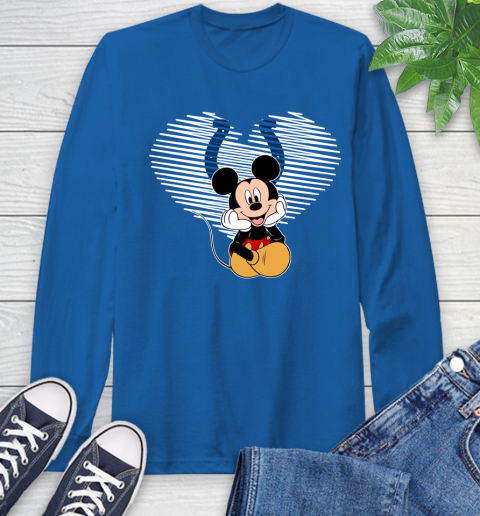 NFL Indianapolis Colts The Heart Mickey Mouse Disney Football T Shirt_000 Long Sleeve T-Shirt 10