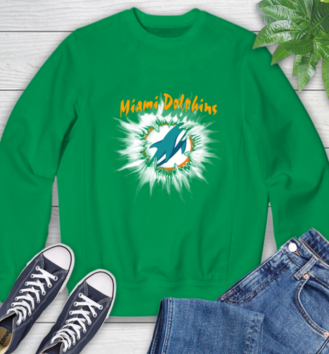 Miami Dolphins NFL Football Adoring Fan Rip Sports Sweatshirt 7