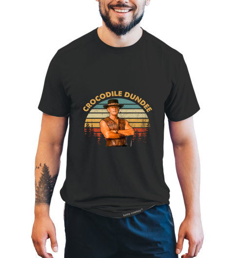 Crocodile Dundee Vintage T Shirt, Crocodile Dundee Tshirt, Michael J Crocodile Dundee T Shirt