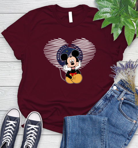 NBA Minnesota Timberwolves The Heart Mickey Mouse Disney Basketball Women's T-Shirt 7