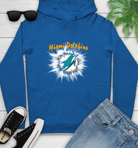 Miami Dolphins NFL Football Adoring Fan Rip Sports Youth Hoodie 11
