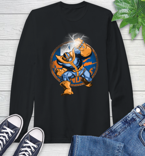 New York Islanders NHL Hockey Thanos Avengers Infinity War Marvel Long Sleeve T-Shirt