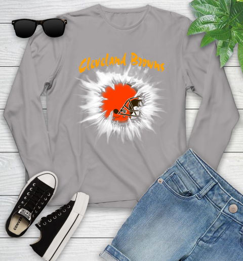 Cleveland Browns NFL Football Adoring Fan Rip Sports Youth Long Sleeve 5