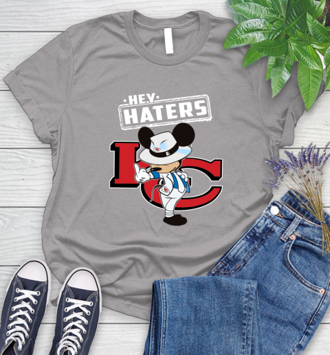 NFL Hey Haters Mickey Football Sports Kansas City Chiefs Women's T-Shirt 5