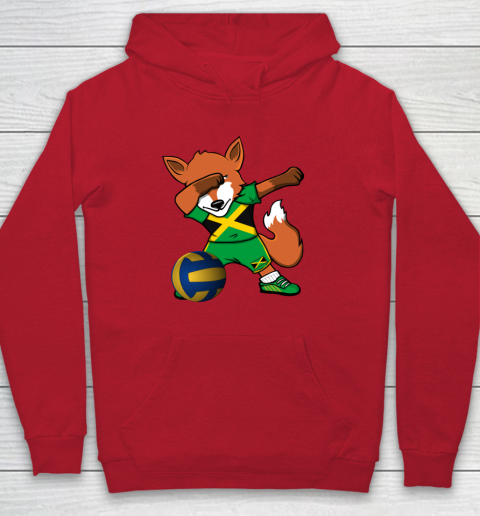 Dabbing Fox Jamaica Volleyball Fans Jersey Jamaican Hoodie 10