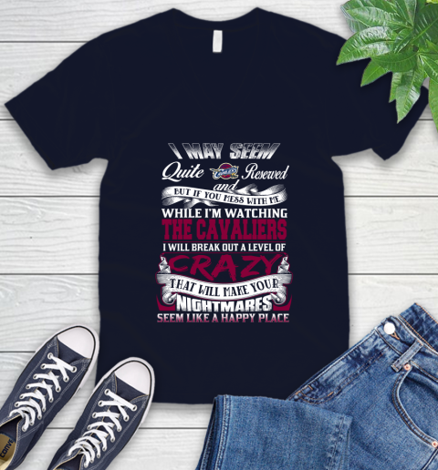Cleveland Cavaliers NBA Basketball Don't Mess With Me While I'm Watching My Team V-Neck T-Shirt 2