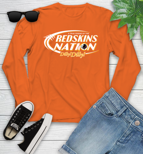 NFL A True Friend Of The Washington Redskins Dilly Dilly Football Sports Youth Long Sleeve 3