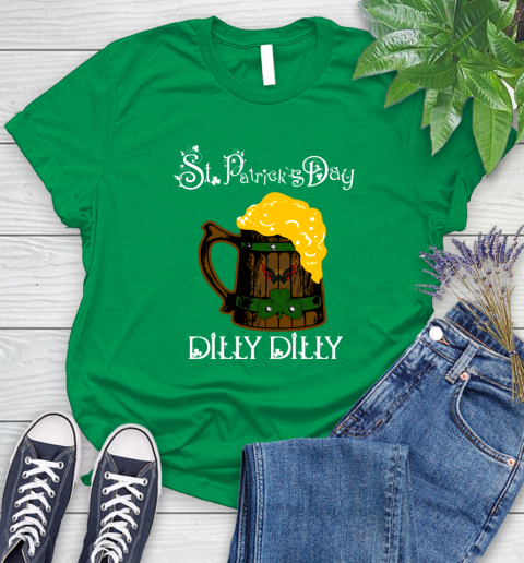 NHL Washington Capitals St Patrick's Day Dilly Dilly Beer Hockey Sports Women's T-Shirt 9