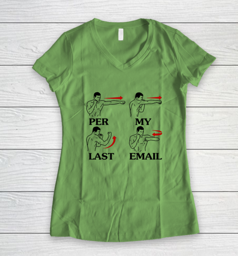 Per My Last Email Funny Men Costumed Women's V-Neck T-Shirt 4