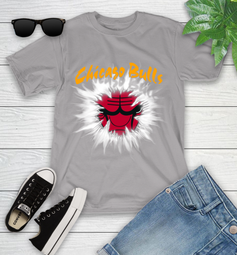 Chicago Bulls NBA Basketball Rip Sports Youth T-Shirt 4