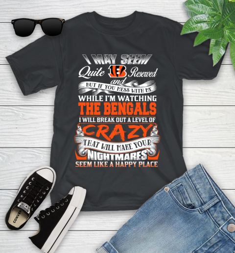 Cincinnati Bengals NFL Football Don't Mess With Me While I'm Watching My Team Youth T-Shirt