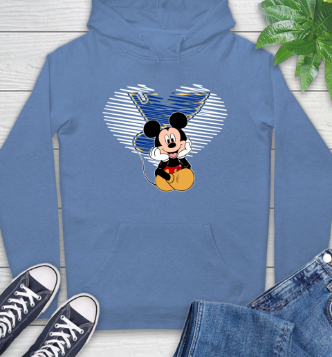 NHL St.Louis Blues The Heart Mickey Mouse Disney Hockey Hoodie 11