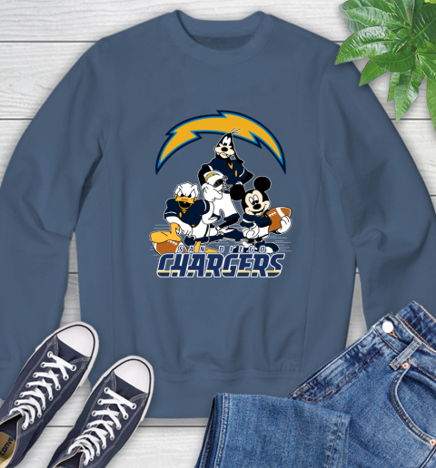 NFL San Diego Chargers Mickey Mouse Donald Duck Goofy Football Shirt Sweatshirt 8