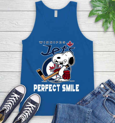 NHL Winnipeg Jets Snoopy Perfect Smile The Peanuts Movie Hockey T Shirt Tank Top 4