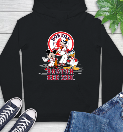 MLB Boston Red Sox Mickey Mouse Donald Duck Goofy Baseball T Shirt Hoodie