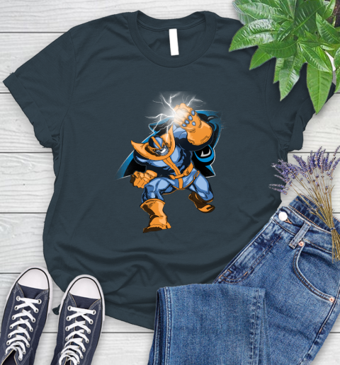 Carolina Panthers NFL Football Thanos Avengers Infinity War Marvel Women's T-Shirt 11