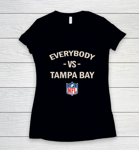 Everybody Vs Tampa Bay NFL Women's V-Neck T-Shirt 1