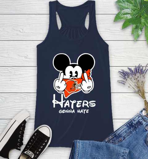 NFL Cleveland Browns Haters Gonna Hate Mickey Mouse Disney Football T Shirt Racerback Tank 9