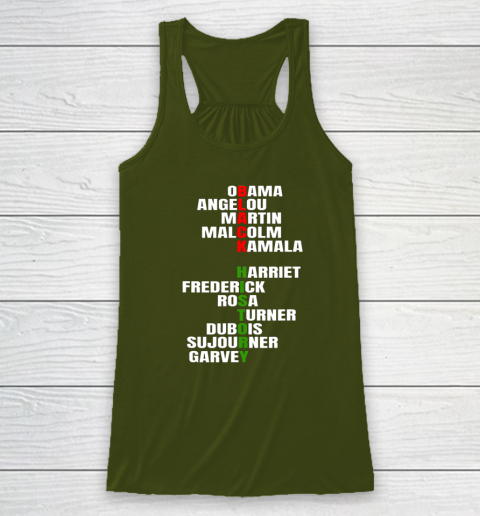 Obama Angelou Inspirational African Black History Month Racerback Tank 2