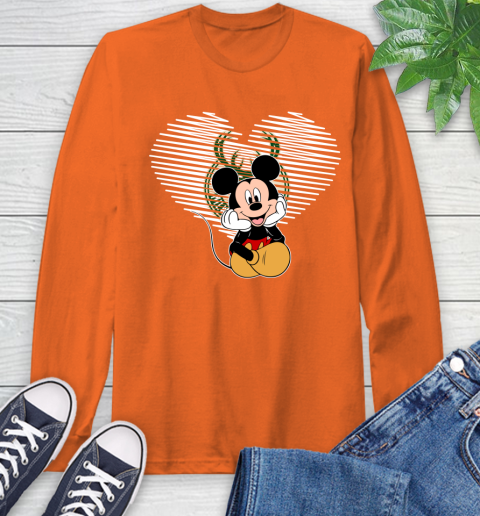 NBA Milwaukee Bucks The Heart Mickey Mouse Disney Basketball Long Sleeve T-Shirt 4