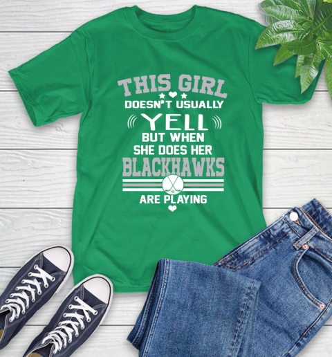 chicago blackhawks green t shirt