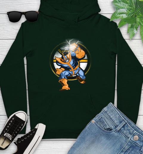 Boston Bruins NHL Hockey Thanos Avengers Infinity War Marvel Youth Hoodie 14