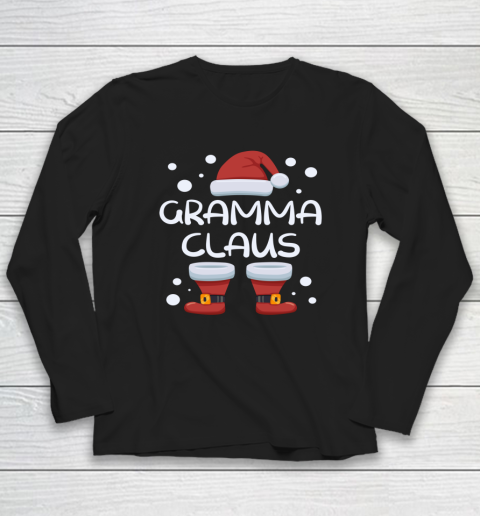 Gramma Claus Happy Christmas Pajama Family Matching Xmas Long Sleeve T-Shirt