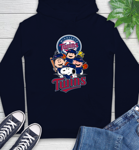 MLB Minnesota Twins Snoopy Charlie Brown Woodstock The Peanuts Movie Baseball T Shirt_000 Hoodie 3