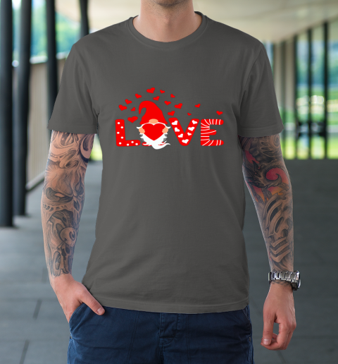Valentine's Day LOVE Gnomies Holding Red Heart Valentine T-Shirt 6