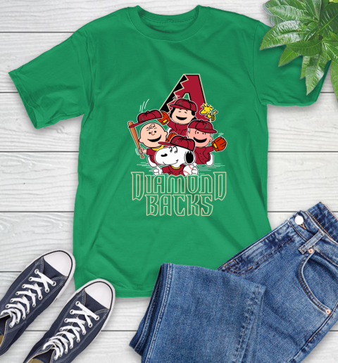MLB Arizona Diamondbacks Snoopy Charlie Brown Woodstock The Peanuts Movie Baseball T Shirt_000 T-Shirt 7